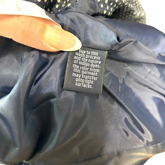 J. Crew Indigo Dot Schoolboy Blazer Navy Blue Polka Dot Size 4 - Picture 9 of 9